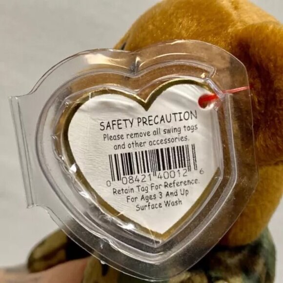 Ty Beanie Baby Hero 40012 USA Flag Camouflage Soldier 2003 Plush Teddy Bear - Picture 7 of 10